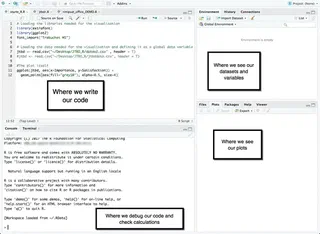 Image of the RStudio UI