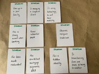 New Situation cards described in the text above